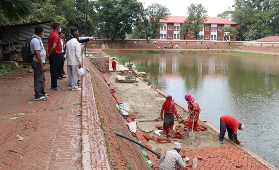 भक्तपुर रानीपोखरी पुनर्निर्माण अन्तिम चरणमा (फोटो फिचर)