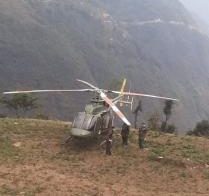 हेलिकोप्टरबाट गर्भवतीको उद्धार