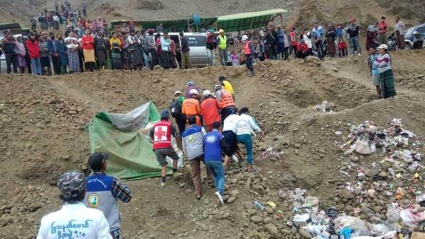 म्यानमारको खानीमा पहिरो, सय जना बेपत्ता