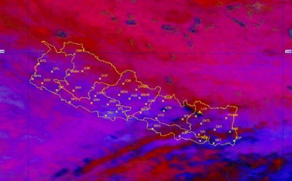 आज चार प्रदेशमा भारी वर्षाको सम्भावना