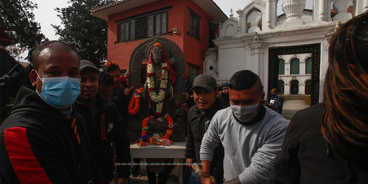 नौ सय वर्ष पुरानो मूर्ति ४४ वर्षपछि पुरानै ठाउँमा (तस्वीरहरूमा हेर्नुहोस्)