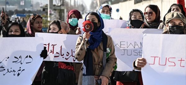 गुमेका हक-अधिकार माग्दै अफगानी महिला