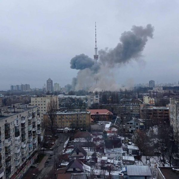 युक्रेन–रुस युद्ध: किएभमा टेलिभिजन टावरमाथि हमला