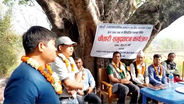 घोराहीको आश्रमटोलमा हरियाली उद्यान निर्माण