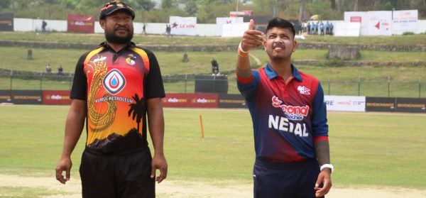 त्रिदेशीय टी-२० सिरिज फाइनल : टस हारेर पीएनजीविरुद्ध ब्याटिङ गर्दै नेपाल
