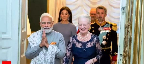 भारतका प्रधानमन्त्री मोदीले भेटे डेनमार्ककी रानीलाई
