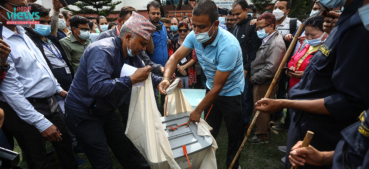 राष्ट्रिय सभागृहमा नमूना चुनाव (तस्वीरहरू)