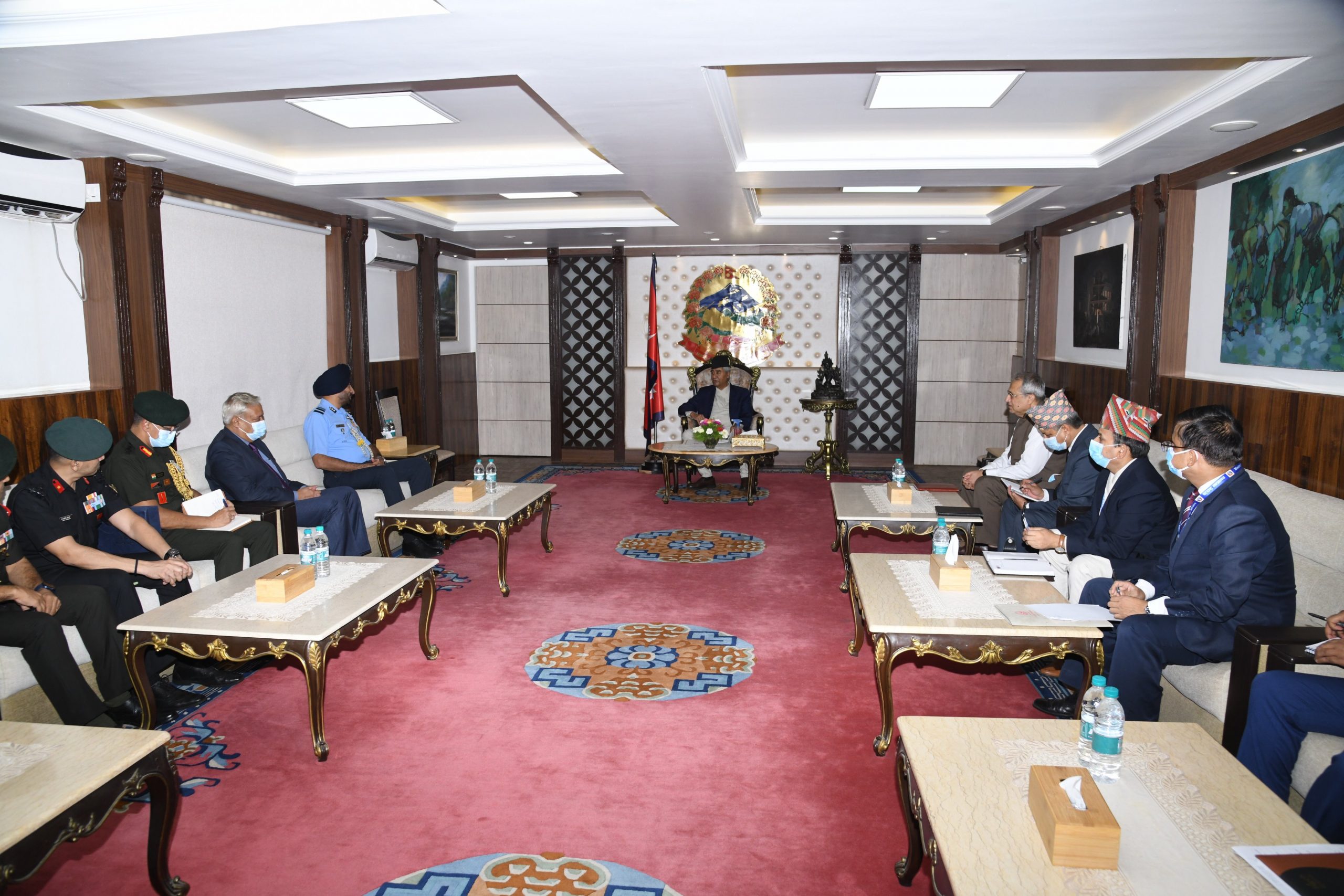 प्रधानमन्त्री देउवाको भारतको ‘नेशनल डिफेन्स कोर्ष’ भ्रमण दलसँग भेटवार्ता