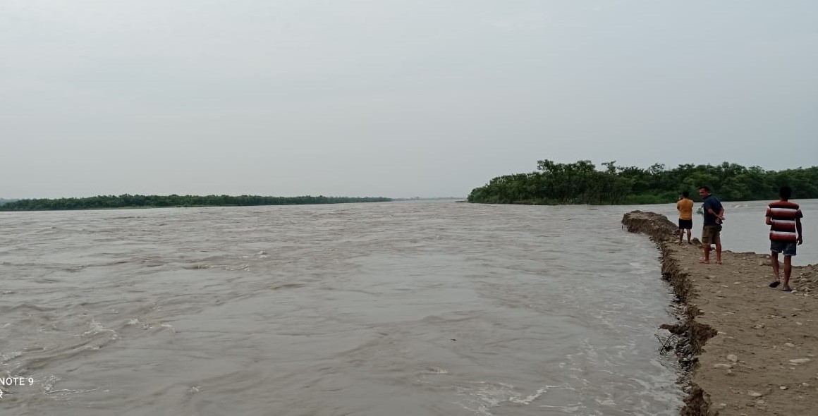 सप्तकोशीमा पानीको बहाव उच्च,  कोशी ब्यारेजका ५६ वटै ढोका खोलियो