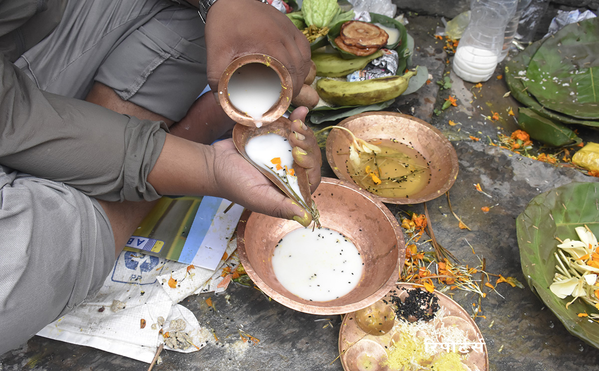 पितृ पक्ष समापन, गोकर्णेश्वरमा श्राद्ध गर्नेको भीड