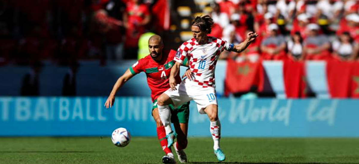 विश्वकप फुटबल : क्रोएसिया र मोरक्कोबीचको पहिलो हाफ बराबरी