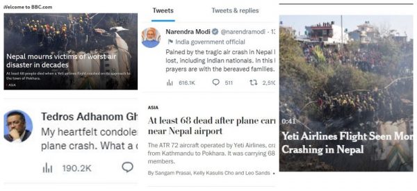 यति एअर दुर्घटना : संसारभरबाट दु:ख व्यक्त, विदेशी मिडियामा हवाई सुरक्षाको चर्चा