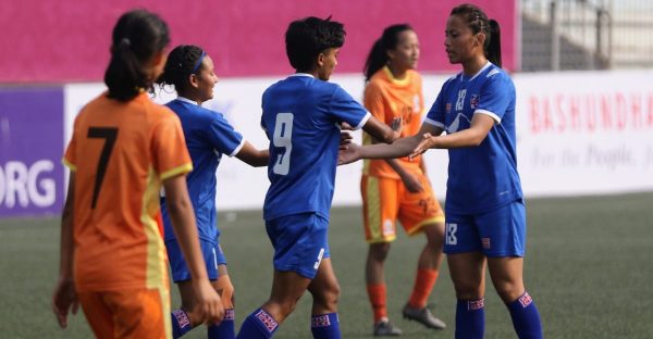 साफ यू–२० महिला फुटबल : नेपालको पहिलो जित, अमिषाको ह्याट्रिक