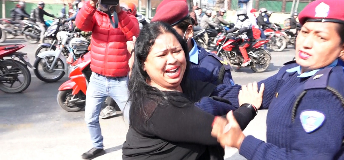 यौन हिंसाको आरोप लागेका न्यायाधीशविरुद्ध प्रदर्शन गर्ने पक्राउ