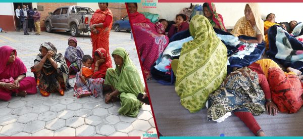 १२ दिने हिँडाइ र चिसो भुईँको सुताइले थलिए मिटरब्याज पीडित (तस्वीरहरू)