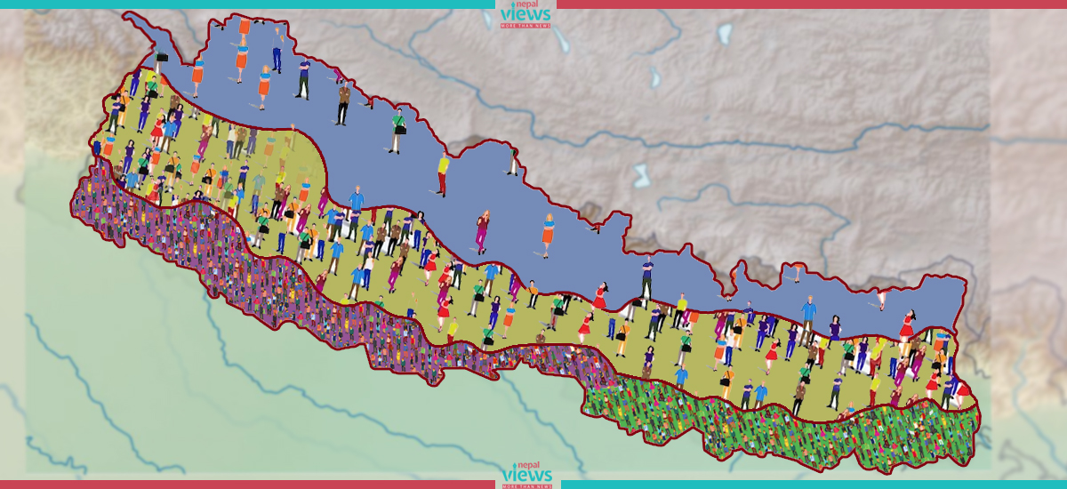 जनगणनाले देखायो भयानक क्षेत्रीय असन्तुलन : हिमाल र पहाड खाली हुँदै, तराईमा चाप