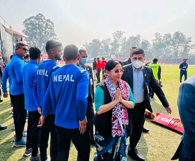 रेणु दाहालले भनिन् : ढुक्क हुनुहोस् भरतपुरमा चाँडै क्रिकेट रंगशाला बन्छ