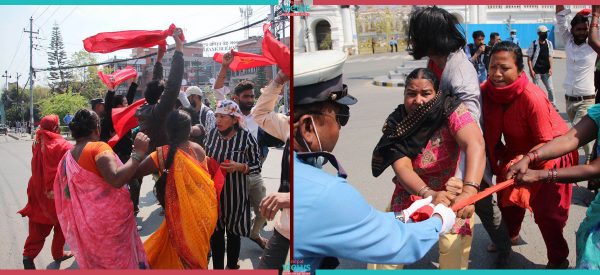 मिटरब्याजीपीडित जबरजस्ती सिंहदरबार छिर्न खोजेपछि प्रहरीसँग घम्साघम्सी (फोटोफिचर)