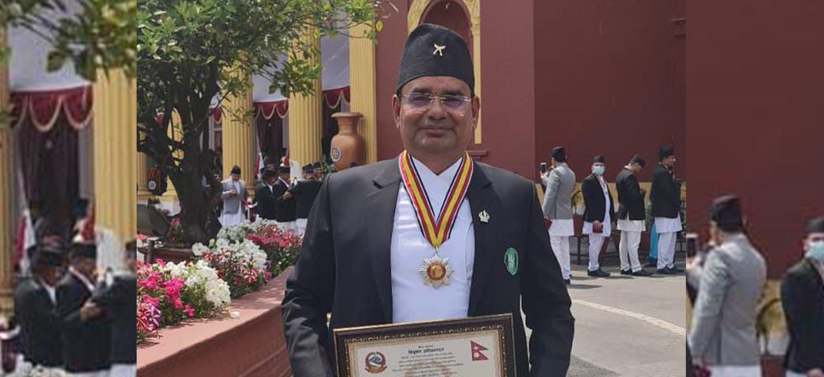 नबिल बैंकका सीईओ ढुङ्गाना ‘प्रबल जनसेवा श्री’ पदकबाट सम्मानित