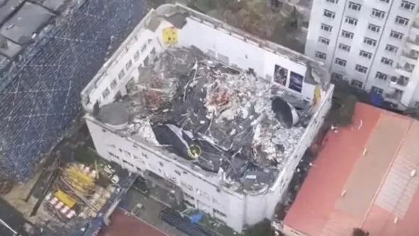चीनमा विद्यालयको भवन भत्किँदा ११ जनाको मृत्यु, १९ जना भित्रै फसे