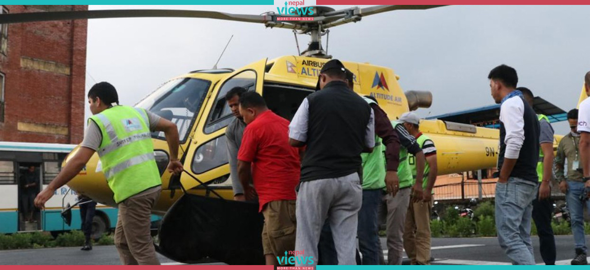 मनाङ एयरको हेलिकोप्टर दुर्घटनामा ज्यान गुमाएकाहरुको शव त्रिवि शिक्षण अस्पतालमा (तस्वीरहरु)