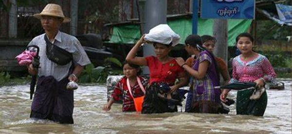 म्यानमारमा भीषण वर्षा : ४५ हजार बढी मानिस विस्थापित