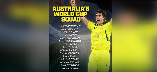 विश्वकप क्रिकेटको लागि अष्ट्रेलियाली टोलीको घोषणा