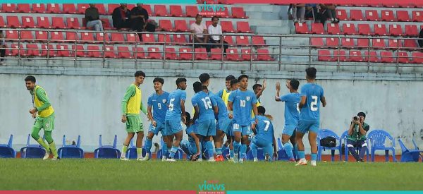 साफ यू–१९ फुटबल: पहिलो हाफमा नेपाल १ गोलले पछाडि
