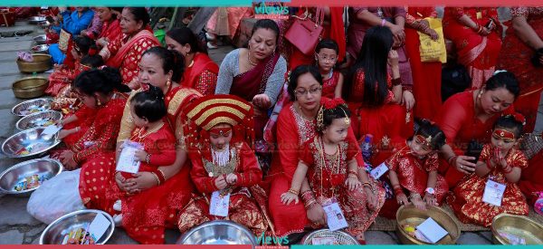 इन्द्रजात्राको दोस्रो दिन : हनुमानढोकामा कुमारी पूजा (तस्वीरहरू)
