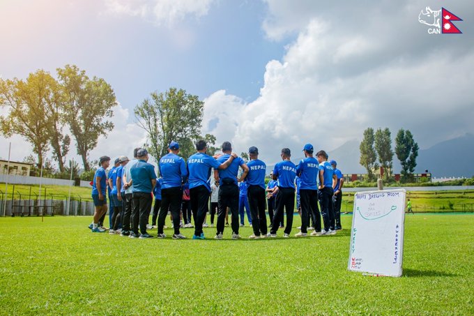 नेपाली क्रिकेट टोलीले राजस्थान रोयल्सको एकेडेमीमा १० प्रशिक्षण गर्दै