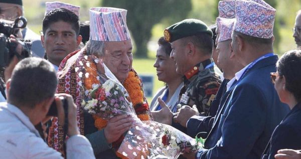 राष्ट्रसंघका महासचिव गुटेरेस अन्नपूर्ण आधार शिविरतर्फ प्रस्थान