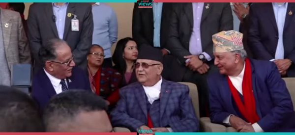 एमालेको चियापानमा पुगे प्रधानमन्त्री