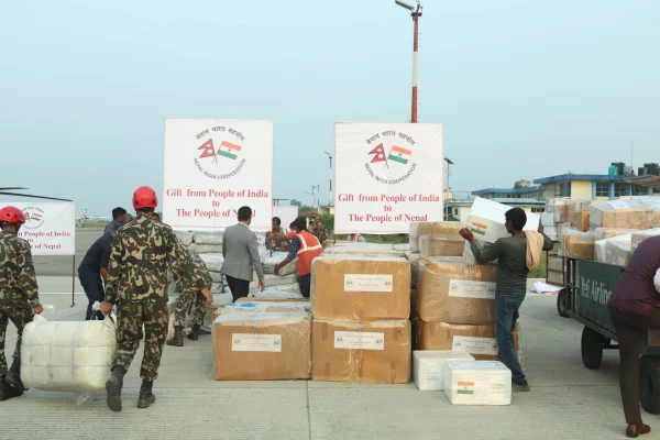 भारतीय थप राहत सामग्री नेपालगन्जमा