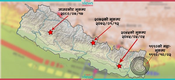 ‘जाजरकोट भूकम्प’ २०७२को भन्दा कति शक्तिशाली ? अझै भूकम्पको जोखिम कुन भेगमा कति ?