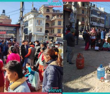 कालोपत्रे नभएपछि दुवाकोटका स्थानीयले सडकमै पकाए खाना, यातायात ठप्प