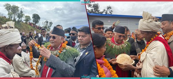 गुराँसको राउटे बस्तीमा एमाले अध्यक्ष ओली (तस्वीरहरू)