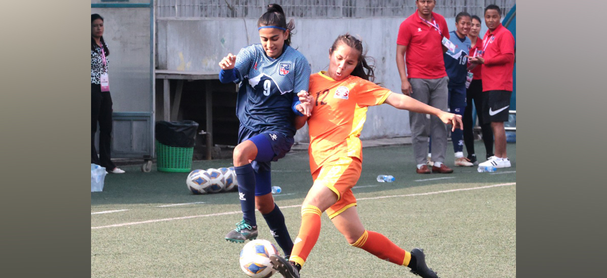 साफ यू–१९ महिला फुटबल: भुटानमाथि नेपालको संघर्षपूर्ण जित