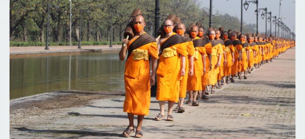 लुम्बिनीबाट भिक्षुहरूको धम्मयात्रा सुरू