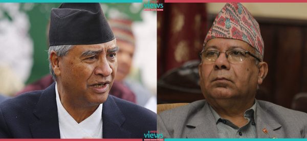 कांग्रेस  सभापति देउवा र समाजवादीका अध्यक्ष नेपालबीच भेटवार्ता