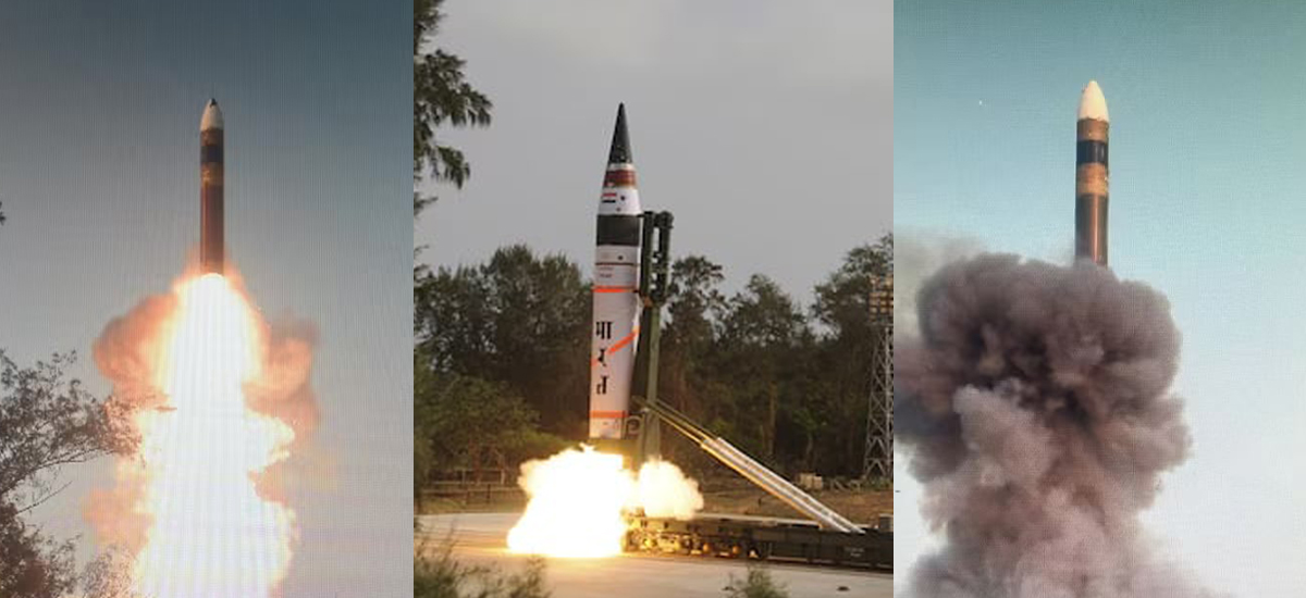 अग्नि-५ को सफलतासँगै भारतको क्षेप्यास्त्र प्रविधि नयाँ उचाइमा