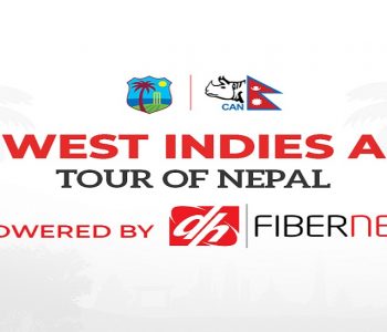 नेपाल र वेस्टइन्डिज ‘ए’बीचको टी–२० क्रिकेट खेलको ईन्टरनेट पार्टनरमा डिशहोम 