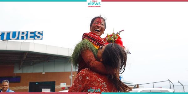 पर्वतारोही पूर्णिमालाई विमानस्थलमा स्वागत