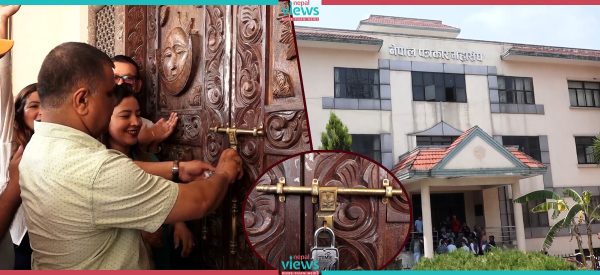 समाजवादी प्रेस संगठनद्वारा पत्रकार महासंघको केन्द्रीय कार्यालयमा तालाबन्दी