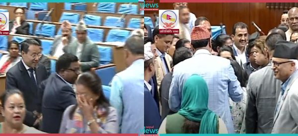 ‘मर्यादापालक माननीय’हरू, जसले अवरोध छिचोलेर अर्थमन्त्रीलाई रोस्ट्रम पुग्न सघाए