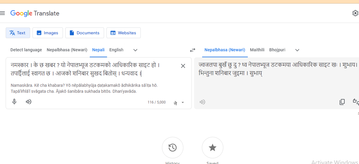 गुगल ट्रान्सलेटमा समावेश भयो नेपाल भाषा, भोजपुरी र मैथिली पनि उल्था गर्न सकिन्छ