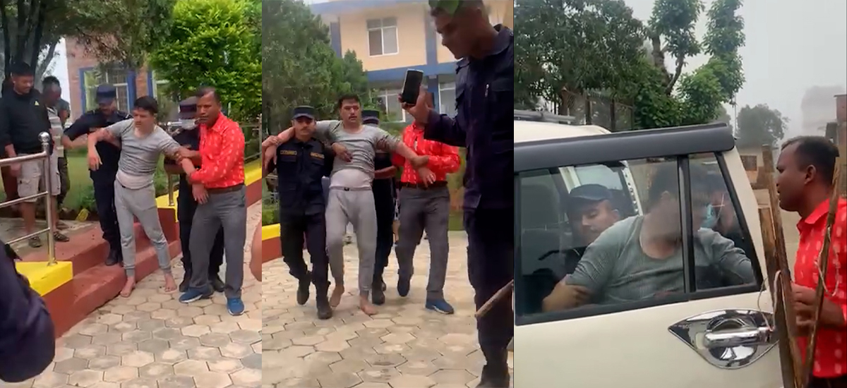 मदिरा सेवन गरेर होहल्ला गरेपछि जलाधार कार्यालय रामेछापका हाकिमलाई स्थानीयले बुझाए प्रहरीमा (भिडिओ)