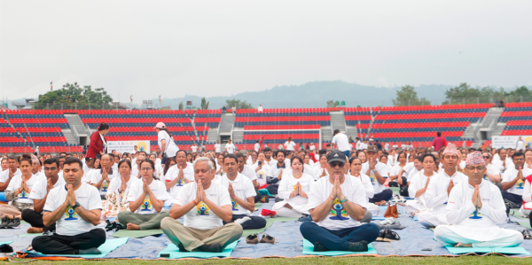 भारतीय राजदूतावासले पोखरामा मनायो योग दिवस