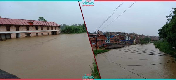 हनुमन्ते खोलाको बाढीले राम मन्दिर र बराही पीठ क्षेत्र डुबानमा (तस्वीरहरू)