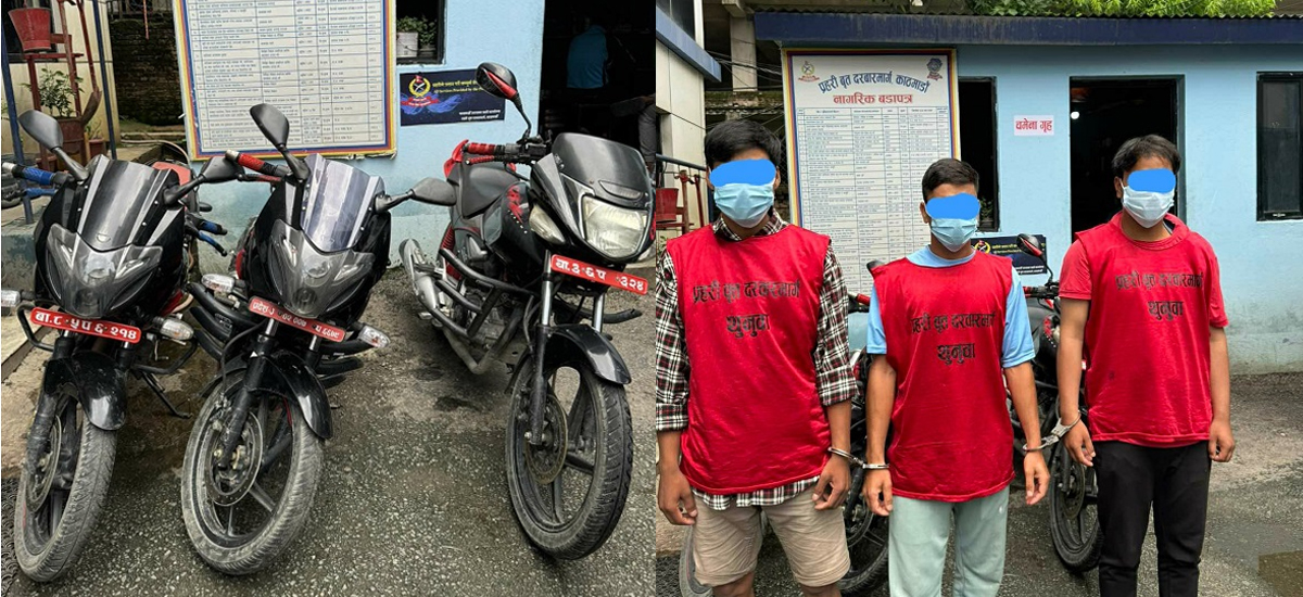 अफलाइन राइडिङमा दुर्घटना गराई भागेका तीन चालक पक्राउ