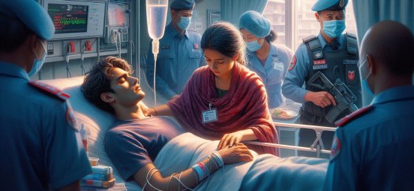 केटीले ‘बलात्कार मुद्दा हाल्छु’ भनेपछि तीन तलाबाट फाल हाले युवा, हत्कडी लगाउन अस्पतालमै पुग्यो प्रहरी
